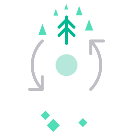 A tree icon similar to the Forestry.io icon turning into a Mattrbld icon
